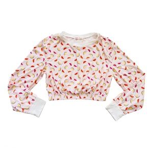 Cotton Blend Cropped Jamper Size Medium Women's